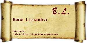 Bene Lizandra névjegykártya